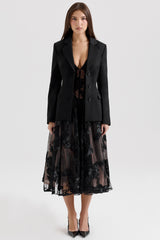 Aviva-Black Tailored Hourglass Jacket
