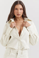 Zuri-Ivory Denim Shirt