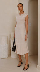 Seona Knit Midi Dress - Natural