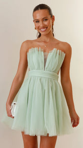 Mylee Mini Dress - Sage