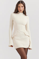 Mahalia-Vintage Cream Mini Dress
