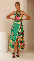 Portugal Twist Halter Top - Apple
