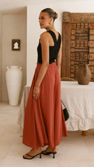Aria Wide Leg Pants - Terracotta