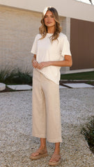 Cammie Capri Pants - Oat