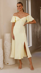 Louisa Midi Dress - Yellow