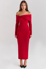 Amaryllis-Holly Red Cashmere Blend Sweater
