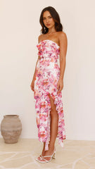 Zinnia Midi Dress - Pink/Purple Floral