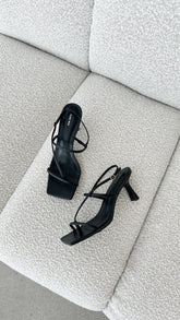 Scout Heel - Black Leather