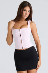 The Balconette-Pink Fitted Corset Top