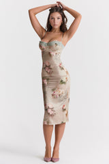 Venus-Vintage Floral Midi Dress