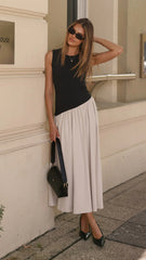 Darlita Maxi Dress - Black / Nude