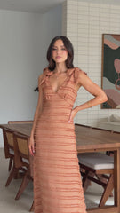 Dela Maxi Dress - Chocolate