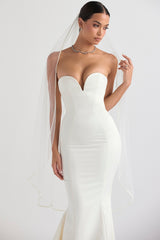 Simone-White Soft Tulle Veil