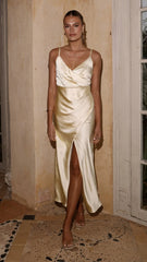 Elsa Midi Dress - Yellow