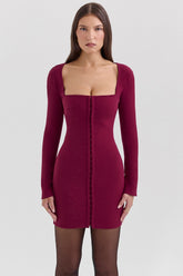 Selene-Berry Bodycon Mini Dress - SALE
