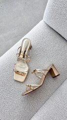 Ilkie Heel - Gold Metallic