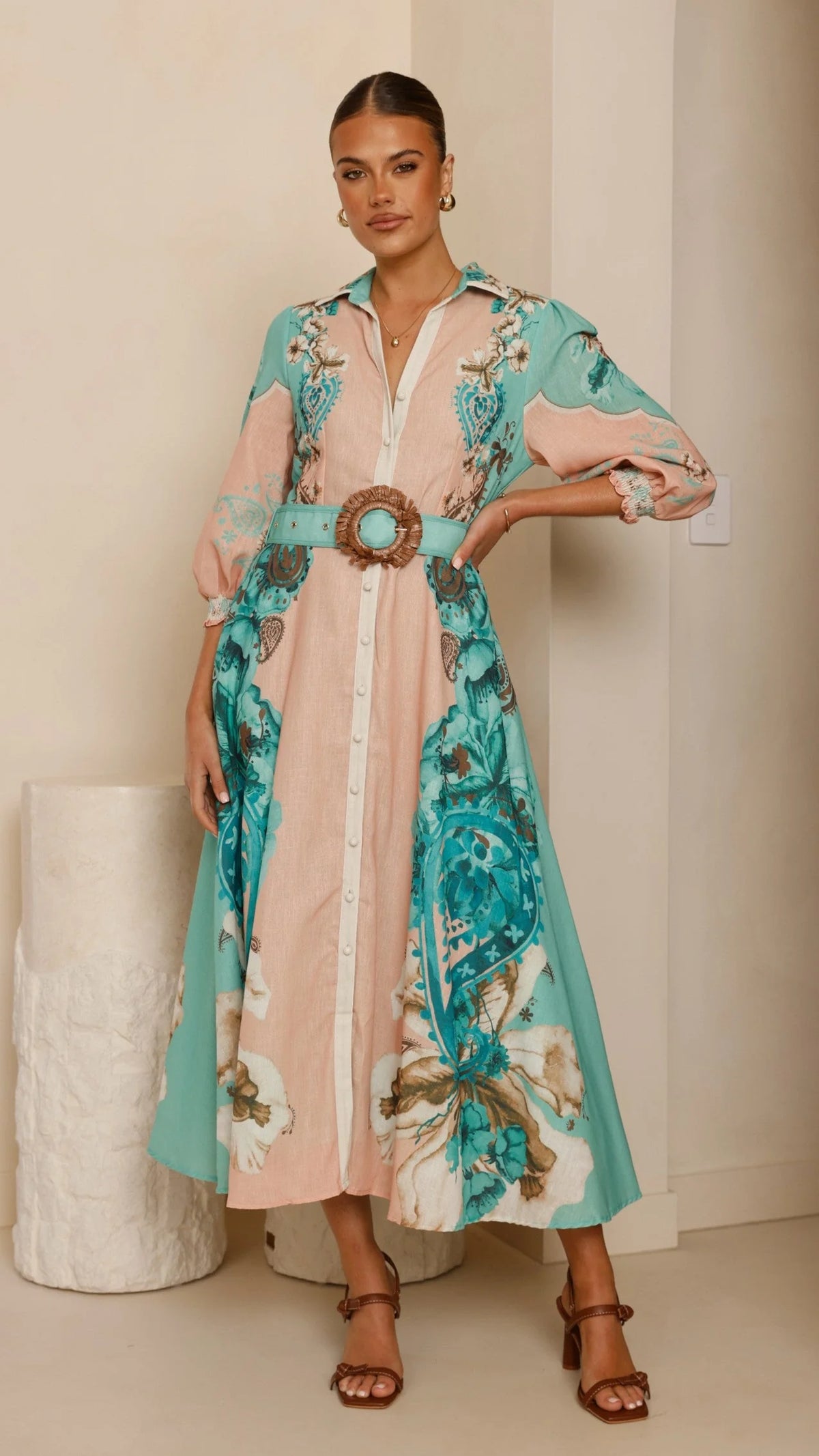 Macy Midi Dress - Willow Print