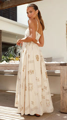 Hazel Blues® |  Printed Square Neck Maxi Cami Dress