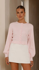 Davina Long Sleeve Top - Pink