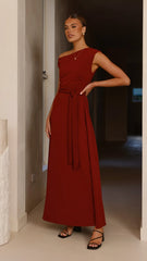 Gemma Maxi Dress - Burgundy