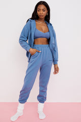Storm-Azure Zip Through Hoodie