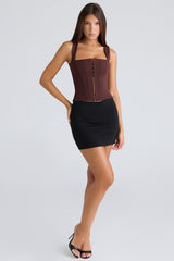 The Balconette-Chocolat Fitted Corset Top