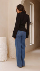 Lani Open Front Top - Black