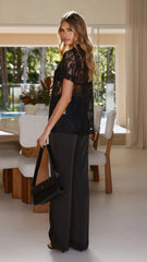 Adley Shirt - Black Lace