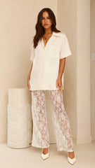 Baxter Pant - White Lace