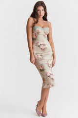 Venus-Vintage Floral Midi Dress
