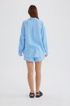 Long-Sleeve-Solid-Color-Shirt-Shorts-Set-1