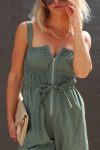 Army-Green-Shirred-Waist-Zipper-Cami-Jumpsuits-4