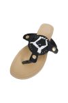 Baseball-Open-Toe-Flat-Sandals-White