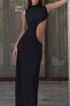 Black-Mock-Neck-Cutout-Tank-Dress-3