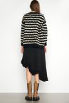 Black-Striped-Knitted-Cardigan