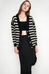 Black-Striped-Knitted-Cardigan