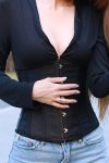 Black-V-Neck-Corset-Tie-Back-Tops-1