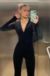 Black-Velvet-Zipper-Front-Hoodie-Jumpsuits-4