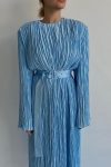 Blue-Belt-Waisted-Pleated-Midi-Dress-1