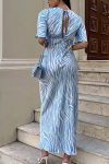 Blue-Satin-Zebra-Print-Tie-back-Midi-Dress-2