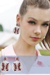 Bohemia-Baseball-Beaded-Earrings-Red