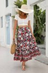 Bohemia-Floral-Print-Ruched-Mini-Skirts-5