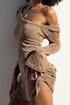 Brown-Off-Shoulder-Mini-Dress-2