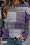 Casual-Crew-Neck-Plaid-Sweatershirt-1