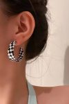 Checkerboard-Half-Ring-Earrings-5