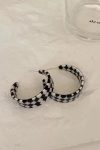 Checkerboard-Half-Ring-Earrings-5