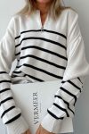 Contrast-Color-Cross-Striped-Zipper-Front-Sweater-5