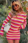 Contrast-Color-Striped-Mini-Dress-3