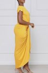 ElegantOne-shoulderPleatedDress2