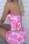 Floral-Print-Crisscross-Backless-Strapless-Crop-Top-Skirt-Suits-1